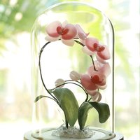 Handmade Moth Orchid Phalaenopsis Flower lamp, Phalaenopsis Home Decor Night Light, Flower Dome Wedding Floral Decoration, Unique Gift