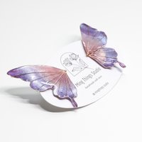 Handmade Sparkling Jewel-Tone Butterfly Statement Stud Earrings
