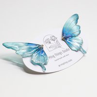 Handmade Sparkling Jewel-Tone Butterfly Statement Stud Earrings
