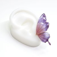 Handmade Sparkling Jewel-Tone Butterfly Statement Stud Earrings