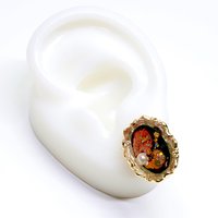 Handmade Exquisite Vintage Baroque Style Real Hydrangea Flower Stud Earrings