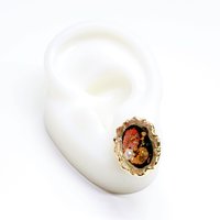 Handmade Exquisite Vintage Baroque Style Real Hydrangea Flower Stud Earrings