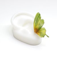 Handmade Sparkling Jewel-Tone Butterfly Statement Stud Earrings