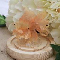 Handmade Mini Betta Fish Aquarium Lamp, Ocean Theme Ambient Mood Light, Sparkling Goldfish Lantern Night Light