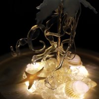 Handmade Mini Jellyfish Night Light Table Lamp - Ocean Themed Tropical Decor Glass Dome Aquarium