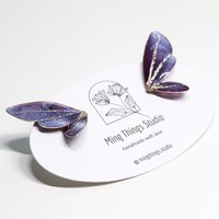 Handmade Colorful Resin Butterfly Earrings (small) - Jewel-Tone Statement Studs