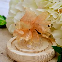 Handmade Mini Betta Fish Aquarium Lamp, Ocean Theme Ambient Mood Light, Sparkling Goldfish Lantern Night Light