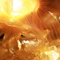 Handmade Mini Betta Fish Aquarium Lamp, Ocean Theme Ambient Mood Light, Sparkling Goldfish Lantern Night Light