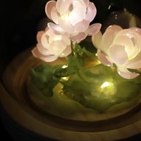 Handmade Lotus Flower Pond Ambience Lamp Night Light (small), Eternal Flower Lantern