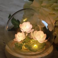Handmade Lotus Flower Pond Ambience Lamp Night Light (small), Eternal Flower Lantern