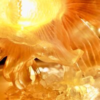 Handmade Mini Betta Fish Aquarium Lamp, Ocean Theme Ambient Mood Light, Sparkling Goldfish Lantern Night Light