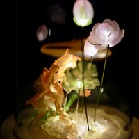 Handmade Goldfish Lotus Lamp, Koi Fish Lamp, Betta Fish Lamp, Fish Night Light, Goldfish Gift, Ambient Mood Light, Fish Lantern Aquarium