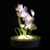 Handmade Iris Flower lamp, Orchid Tulip, Iris Home Decor, Iris Flower Night Light, Flower Dome, Purple Flower, Gift for Loved Ones