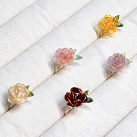 Handmade Adjustable Rose/Peony Flower Ring, Wire Resin Floral Statement Ring, One Size Fits Most