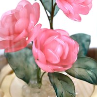 Handmade Elegant Floral Night Light: Eternal Camellia Peony Rose Lamp for Serene Ambiance