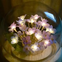 Handmade Mini Hydrangea/Lilac Flower Bouquet Ambience Lamp, Romantic Botanical Night Light , Eternal Flower Lantern