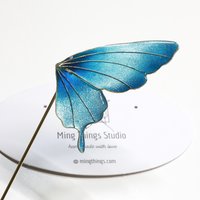 Handmade Butterfly Fairy Wing Brooch – Glitter Gradient Resin Pins | Whimsical Fantasy Jewelry | Gift for Her | Nature-Inspired Accessories