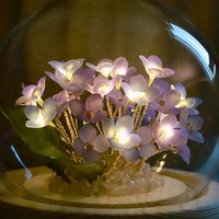 Handmade Mini Hydrangea/Lilac Flower Bouquet Ambience Lamp, Romantic Botanical Night Light , Eternal Flower Lantern