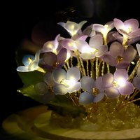 Handmade Mini Hydrangea/Lilac Flower Bouquet Ambience Lamp, Romantic Botanical Night Light , Eternal Flower Lantern