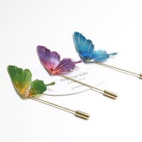 Handmade Butterfly Fairy Wing Brooch – Glitter Gradient Resin Pins | Whimsical Fantasy Jewelry | Gift for Her | Nature-Inspired Accessories