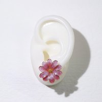 Handmade Daisy Blossom Sparkling Stud Earrings and Adjustable Rings. Elegant Crushed Diamond Jewelry. April Birth Flower. Clip-on Available.