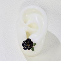 Handmade Adjustable Rose/Peony Flower Ring, Earrings, Wire Resin Floral Statement Ring, One Size Fits Most, Clip-on Earrings