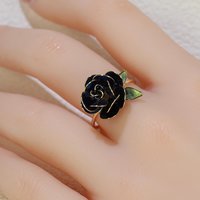 Handmade Adjustable Rose/Peony Flower Ring, Earrings, Wire Resin Floral Statement Ring, One Size Fits Most, Clip-on Earrings
