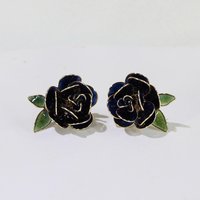 Handmade Adjustable Rose/Peony Flower Ring, Earrings, Wire Resin Floral Statement Ring, One Size Fits Most, Clip-on Earrings