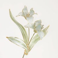 Handmade Elegant Iris Orchid Brooch Pin, Delicate Resin Floral Lapel Pin, Romantic Botanical Jewelry, Wedding Accessory