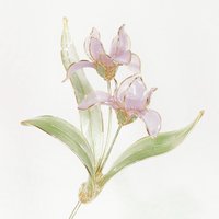 Handmade Elegant Iris Orchid Brooch Pin, Delicate Resin Floral Lapel Pin, Romantic Botanical Jewelry, Wedding Accessory
