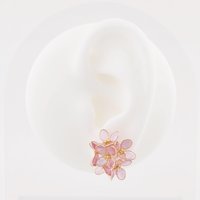 Handmade Hydrangea Flowers Earrings and Adjustable Rings, Romatic Floral Jewelry, Delicate Botanical Studs Gift, Hypoallergenic, Clip On