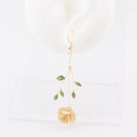Handmade Rose Flower Drop Earrings