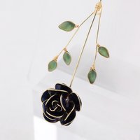 Handmade Rose Flower Drop Earrings