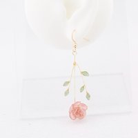 Handmade Rose Flower Drop Earrings