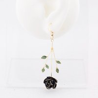 Handmade Rose Flower Drop Earrings