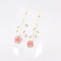 Handmade Rose Flower Drop Earrings