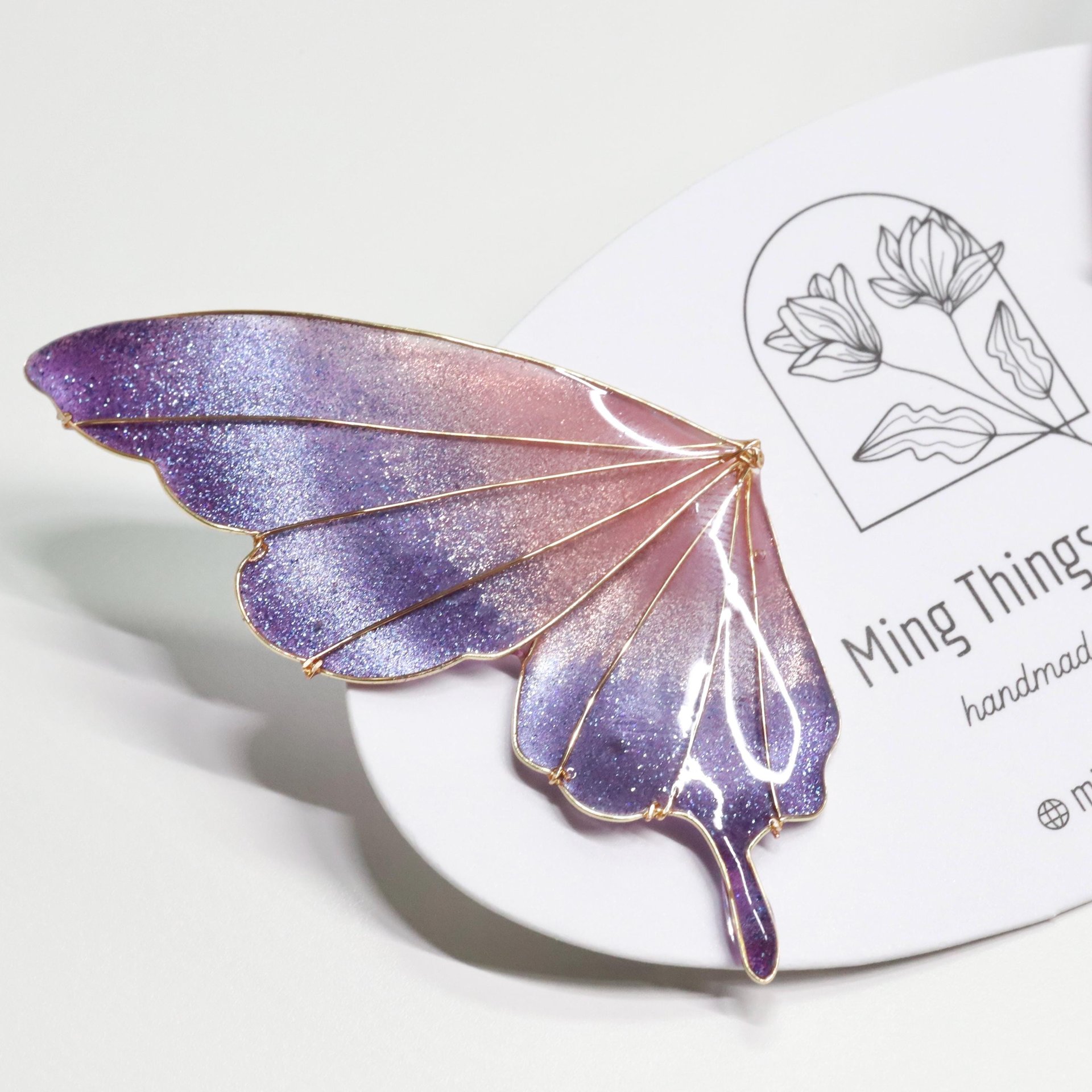 Handmade Sparkling Jewel-Tone Butterfly Statement Stud Earrings