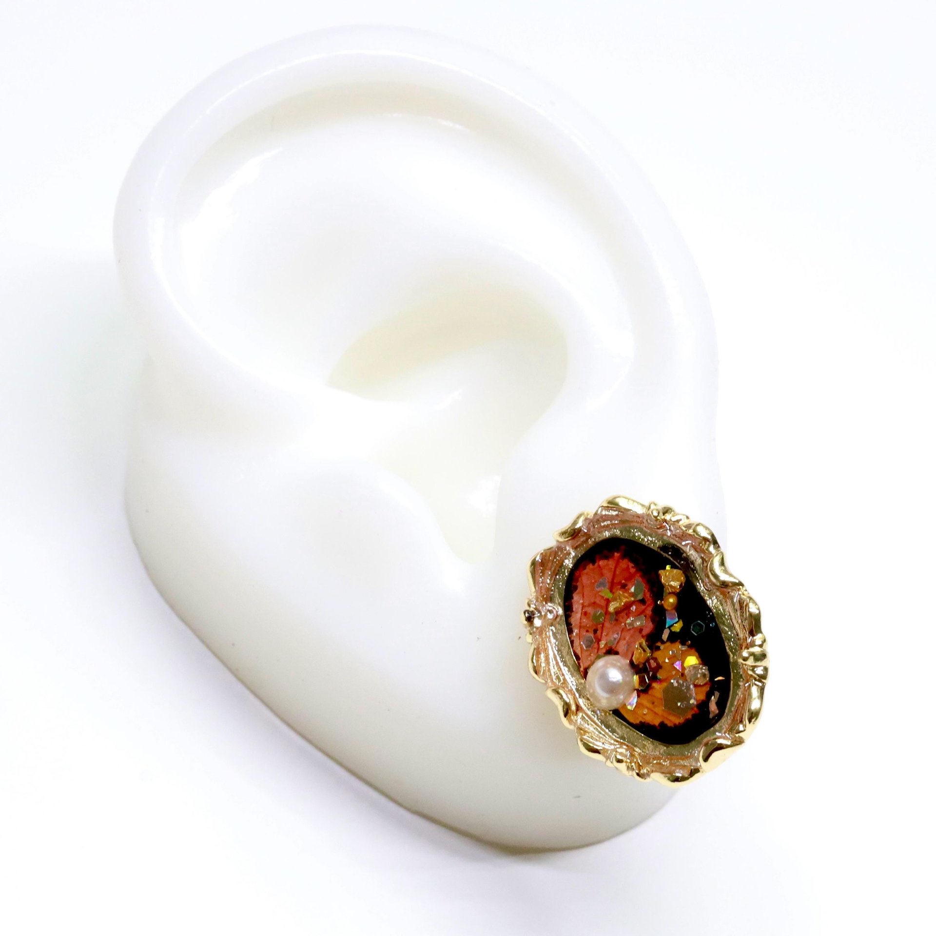 Handmade Exquisite Vintage Baroque Style Real Hydrangea Flower Stud Earrings