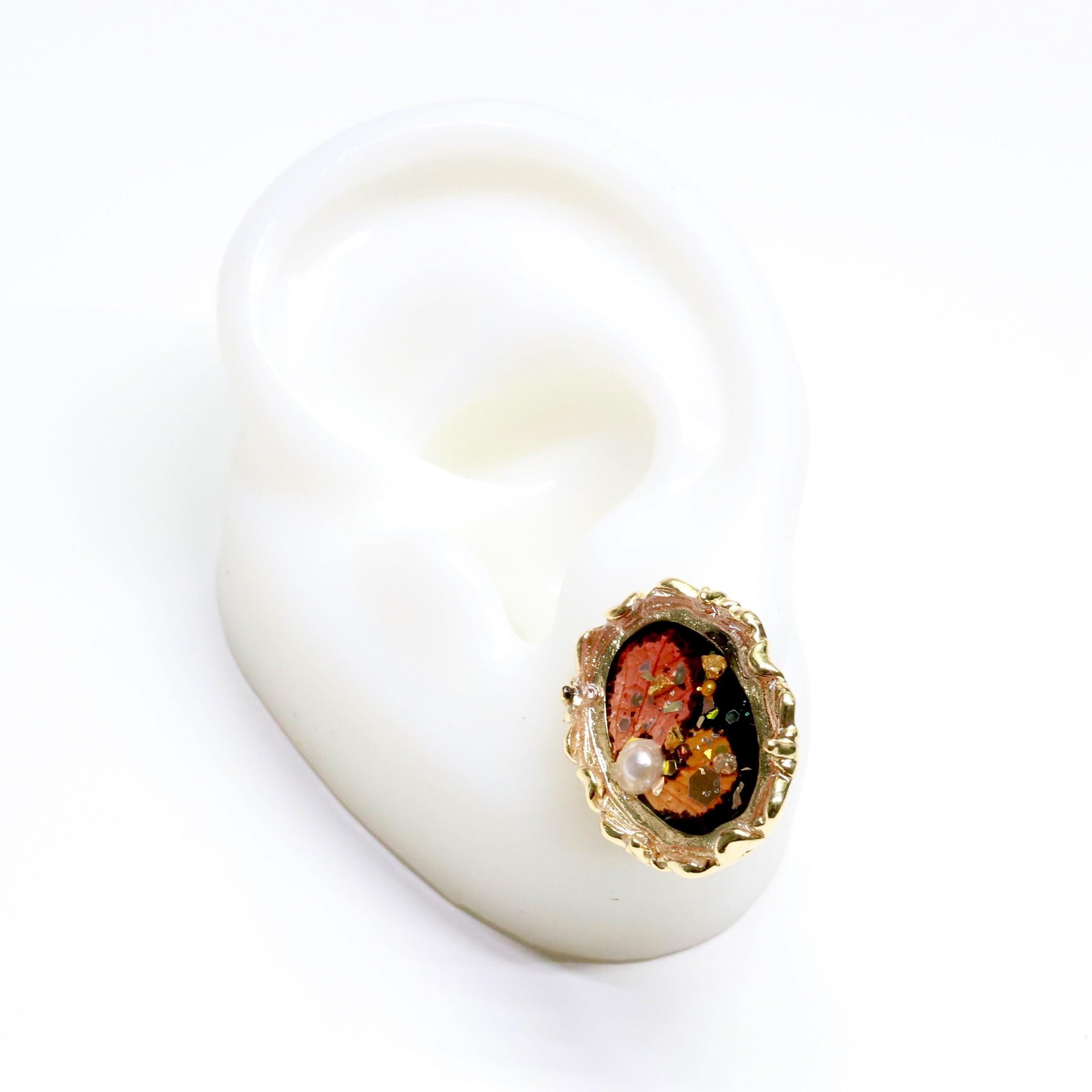 Handmade Exquisite Vintage Baroque Style Real Hydrangea Flower Stud Earrings