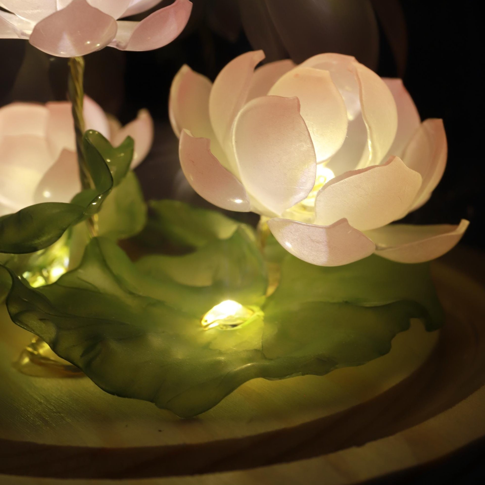 Handmade Lotus Flower Pond Ambience Lamp Night Light (small), Eternal Flower Lantern