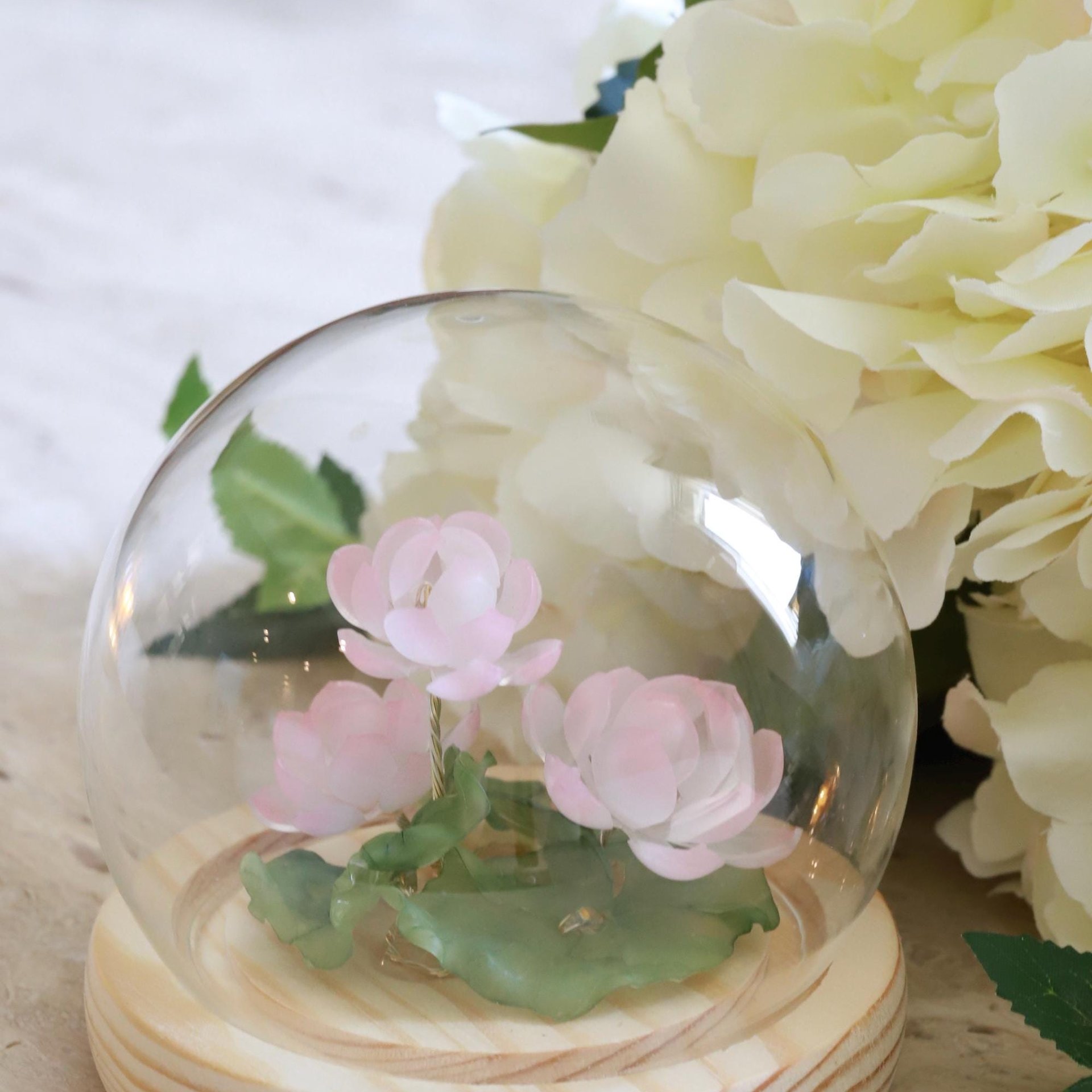 Handmade Lotus Flower Pond Ambience Lamp Night Light (small), Eternal Flower Lantern