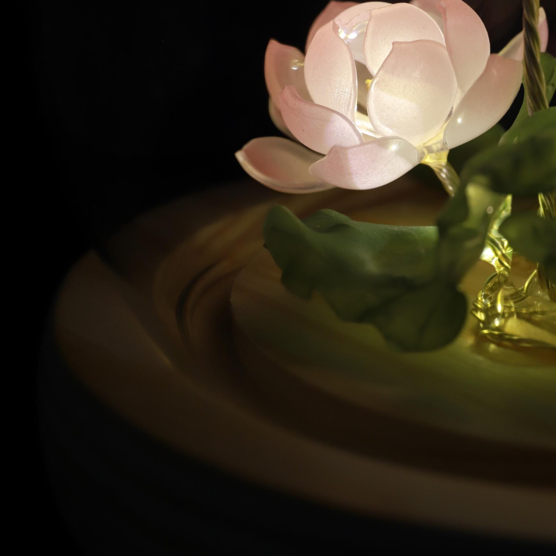 Handmade Lotus Flower Pond Ambience Lamp Night Light (small), Eternal Flower Lantern