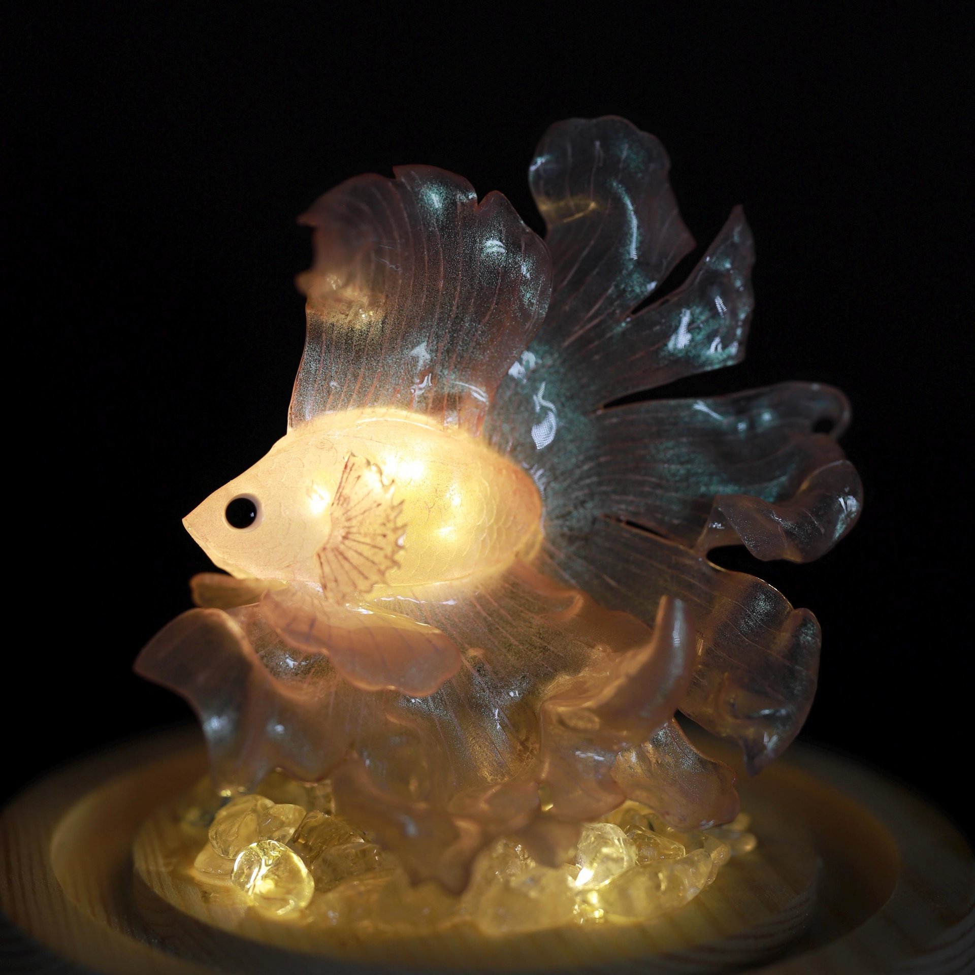 Handmade Mini Betta Fish Aquarium Lamp