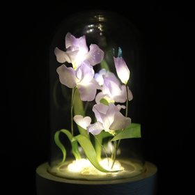 Handmade Iris Flower lamp, Orchid Tulip, Iris Home Decor, Iris Flower Night Light, Flower Dome, Purple Flower, Gift for Loved Ones